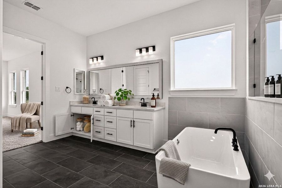 Furnished interior view inside a new home in , Castroville (Image 37).