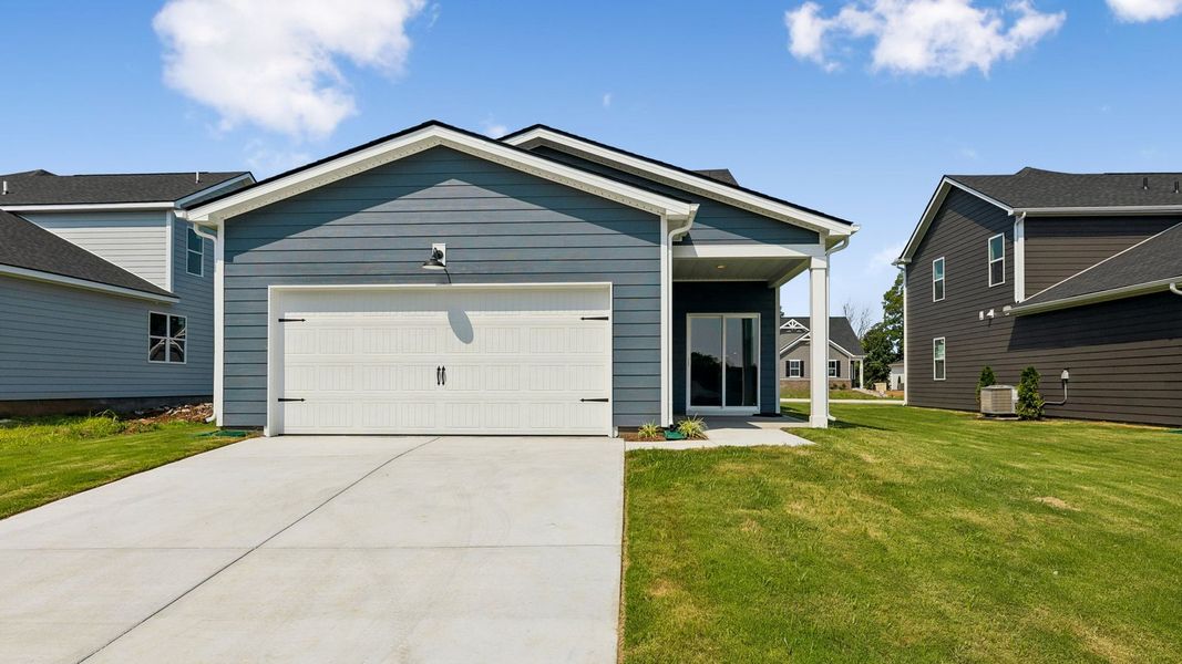 Front exterior of a new home in Reserve at Hickory Ridge, Columbia, TN, highlighting curb appeal (Image 27).