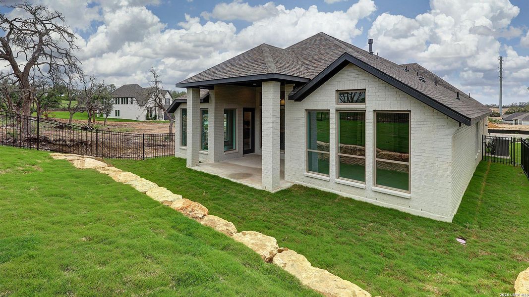 Exterior details and patio area of a home in Esperanza, Boerne (Image 3). Exterior details and patio area of a home in Esperanza, Boerne (Image 3).