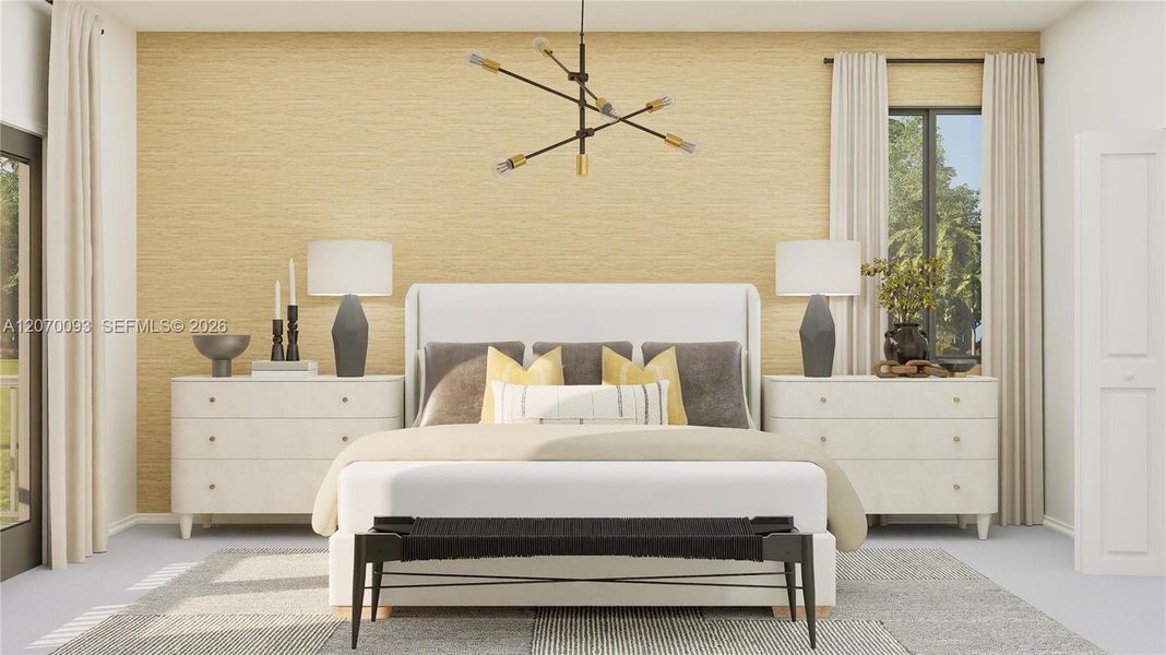 Furnished interior view inside a new home in Coral Breeze, Miami (Image 12).