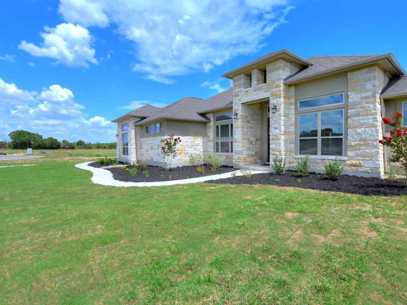 Representative exterior details of a home built from the San Simeon I by Giddens Homes in Clearwater Ranch, Liberty Hill (Image 132).