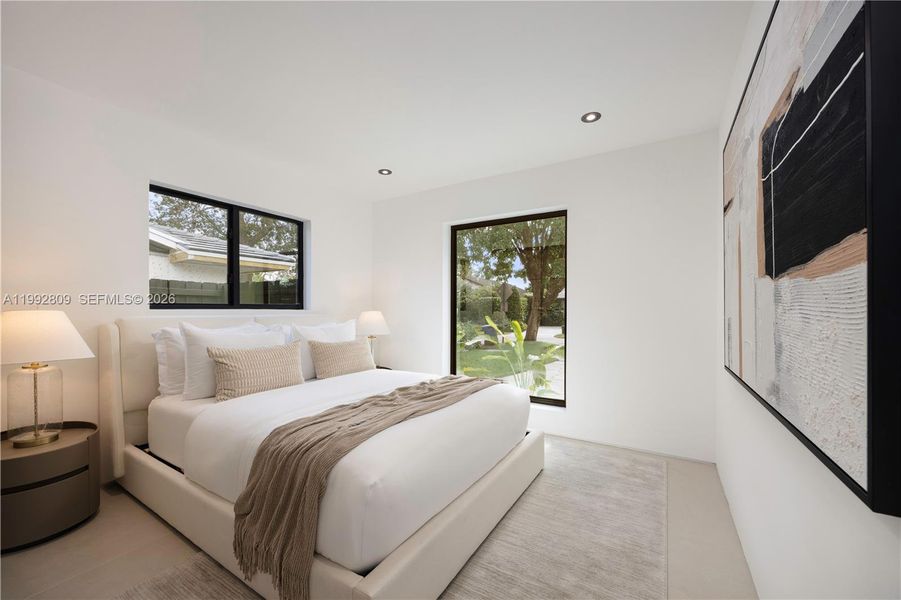 Furnished interior view inside a new home in , Miami (Image 10).