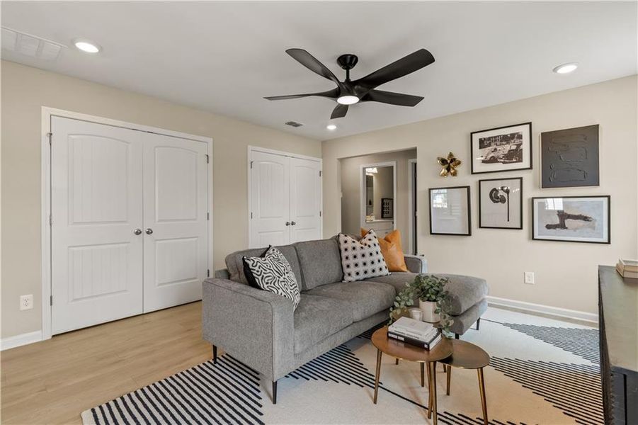 Furnished interior view inside a new home in Enclave at Evergreen, Fairburn (Image 25).