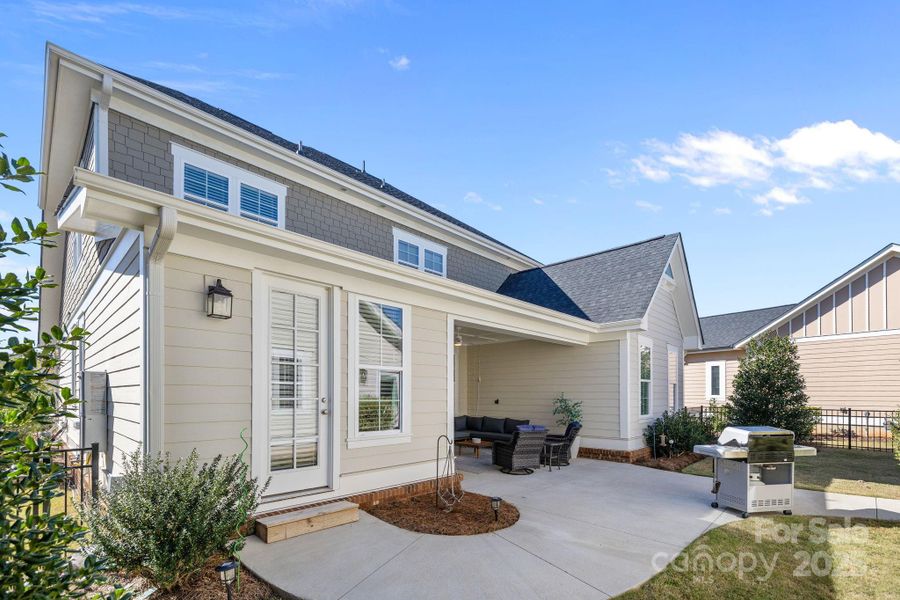 Exterior details and patio area of a home in Riverwalk, Rock Hill (Image 25).