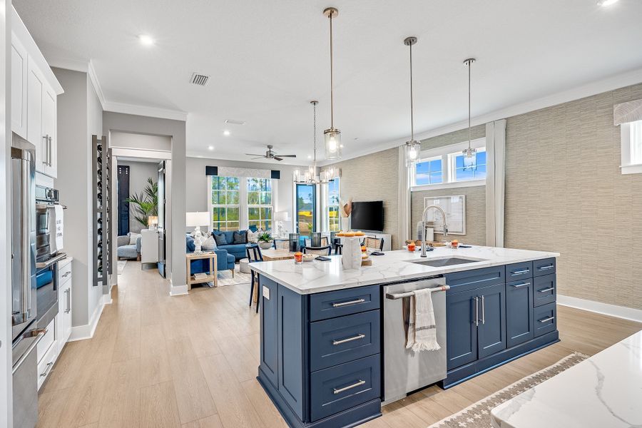 Representative furnished interior of a home built from the Lucas by Fischer Homes in The Villas at Longleaf Park, a Watersound Origins® community, Inlet Beach (Image 9). Representative furnished interior of a home built from the Lucas by Fischer Homes in The Villas at Longleaf Park, a Watersound Origins® community, Inlet Beach (Image 9).