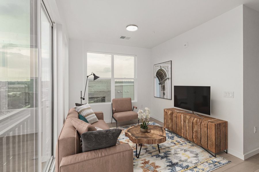 Furnished interior in a model home at The Scene at Sloan's Lake in Denver (Image 21).