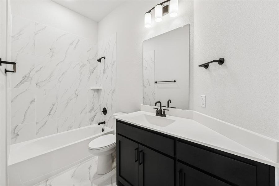 Furnished interior view inside a new home in Elements at Viridian - Garden Series, Arlington (Image 8). Furnished interior view inside a new home in Elements at Viridian - Garden Series, Arlington (Image 8).