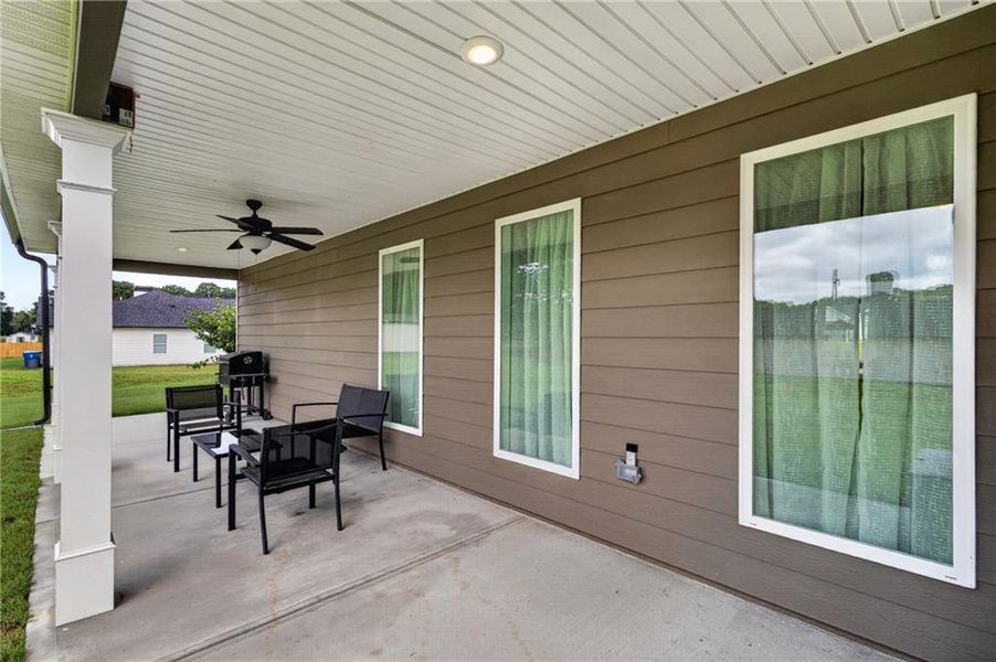 Exterior details and patio area of a home in , Winder (Image 28).