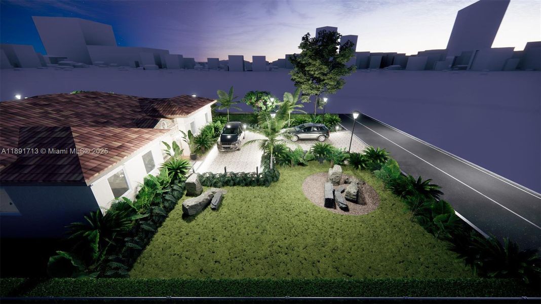 Exterior details and patio area of a home in , Miami Shores (Image 23). Exterior details and patio area of a home in , Miami Shores (Image 23).