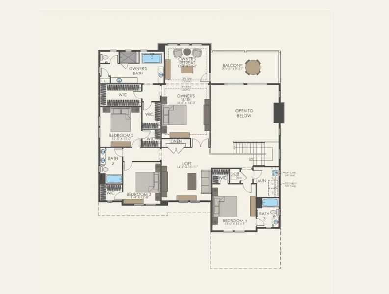 2D floor plan layout of this home in Sterling Ranch, Littleton, CO (Image 5).