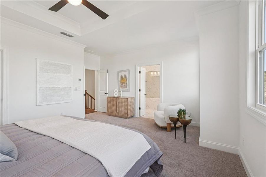Furnished interior view inside a new home in Millcroft Townhomes, Buford (Image 34). Furnished interior view inside a new home in Millcroft Townhomes, Buford (Image 34).
