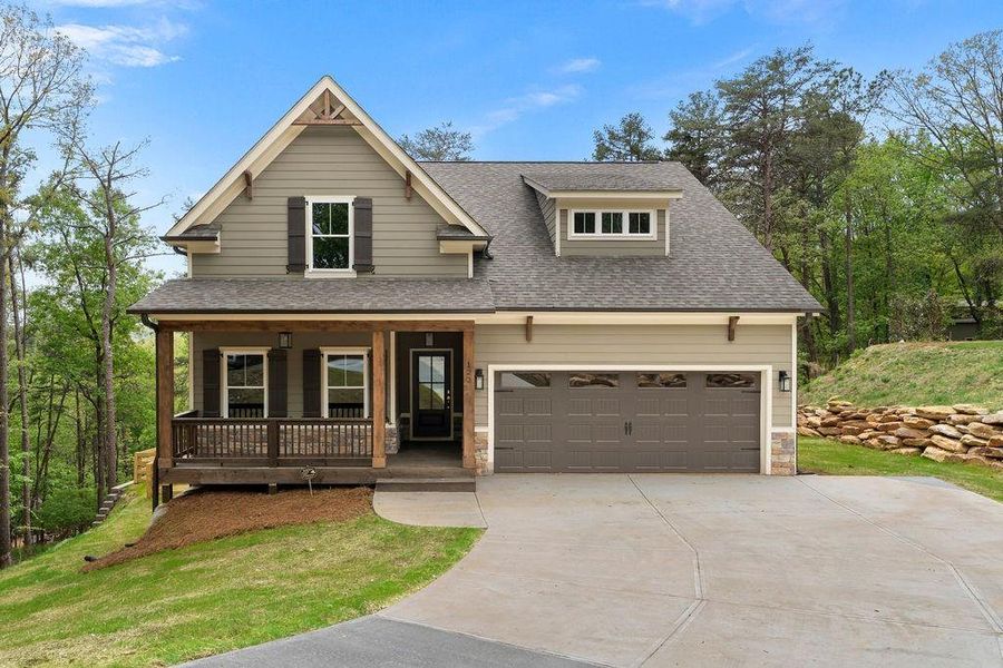 Front exterior of a new home in , Waleska, GA, highlighting curb appeal (Image 29).
