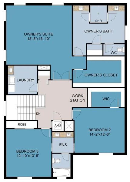 2D floor plan layout for the The Mainsail by 13th Floor Homes in Marina Landings, Fort Lauderdale, FL (Image 24).