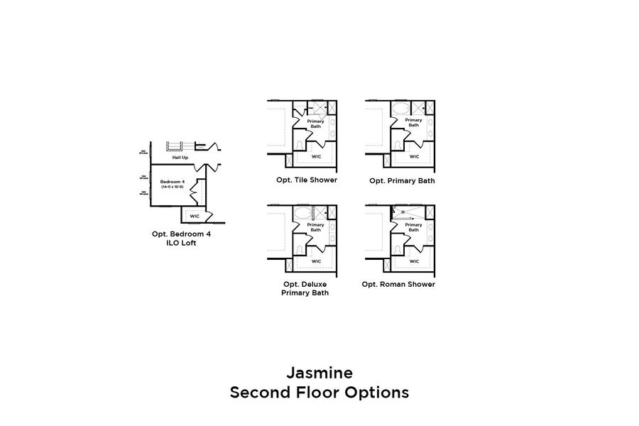 2D floor plan layout for the Jasmine by DRB Homes in Pleasant Falls, Moore, SC (Image 28).