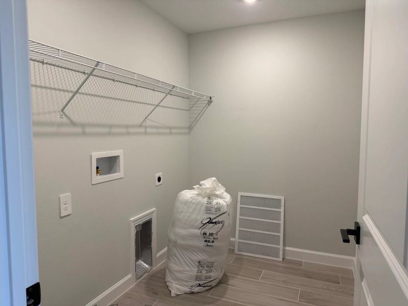 Spacious second-floor laundry room