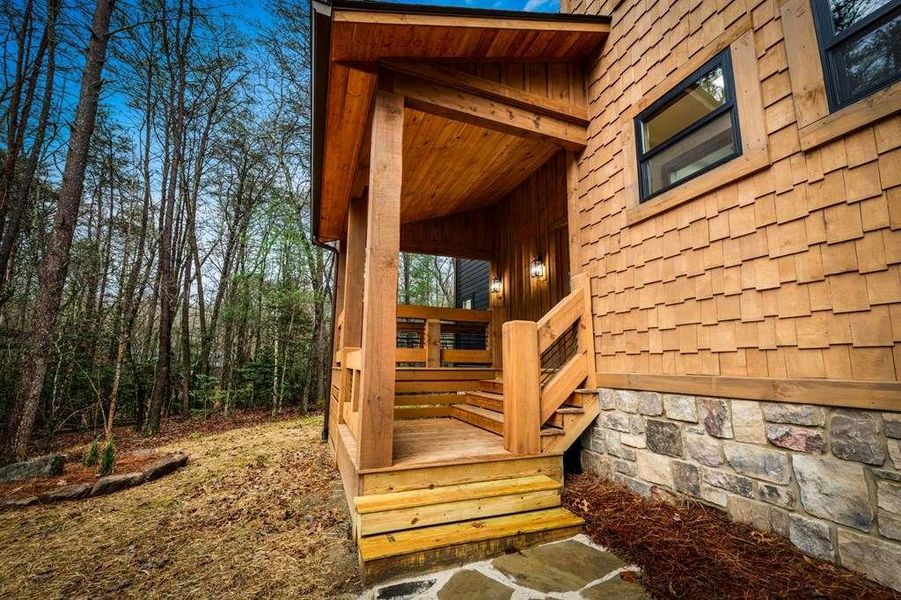 Exterior details and patio area of a home in , McCaysville (Image 31).