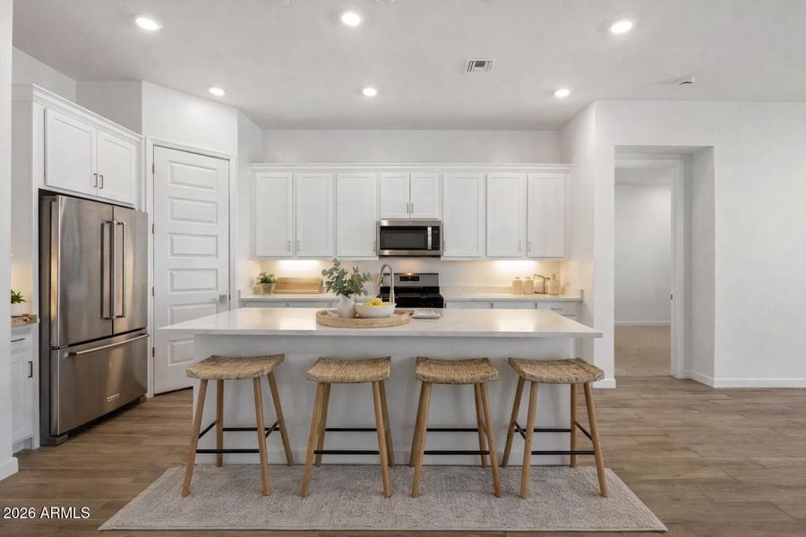 Virtually staged kitchen