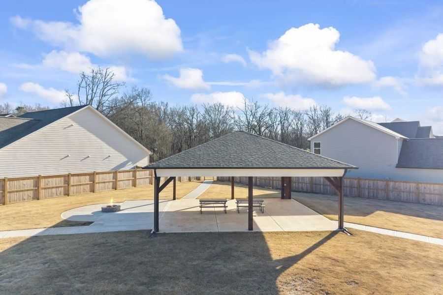 Exterior details and patio area of a home in , Hartwell (Image 4).