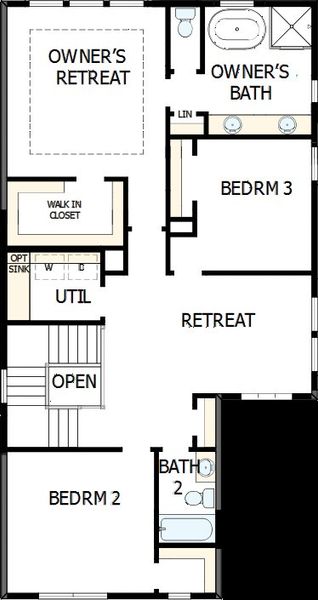 2D floor plan layout of this home in Point Hope - Village Collection, Charleston, SC (Image 3). 2D floor plan layout of this home in Point Hope - Village Collection, Charleston, SC (Image 3).