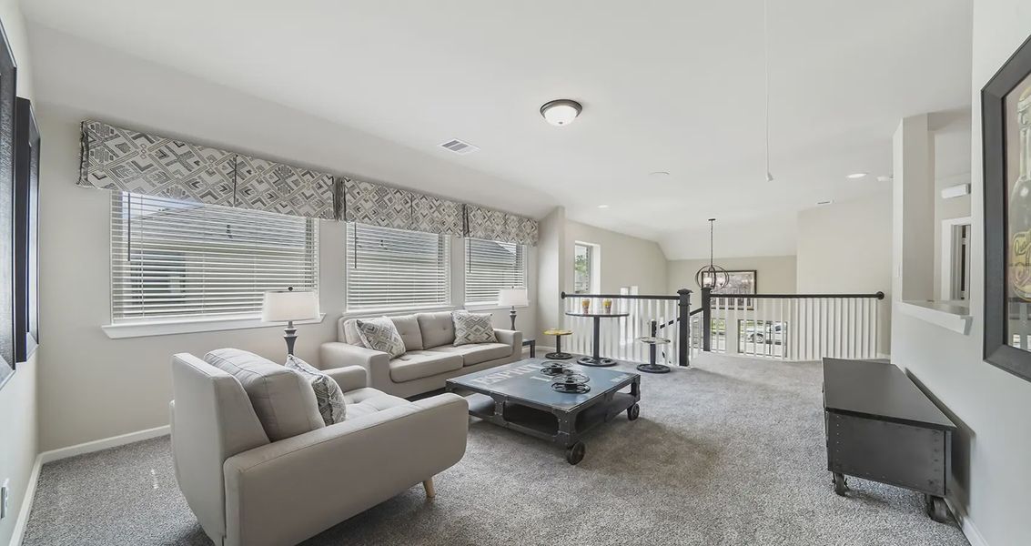 Representative furnished interior of a home built from the Durham by Chesmar Homes in Wood Leaf Reserve, Tomball (Image 11).