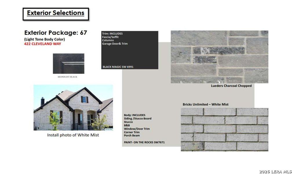 Sample of building materials used in homes in Mayfair, New Braunfels (Image 5).