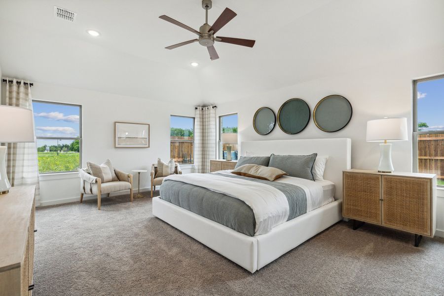 Primary Suite in the Gilmour home plan by Trophy Signature Homes – REPRESENTATIVE PHOTO