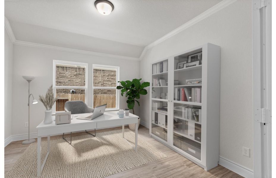Representative furnished interior of a home built from the McKinney by Pulte Homes in Davis Ranch, San Antonio (Image 9).