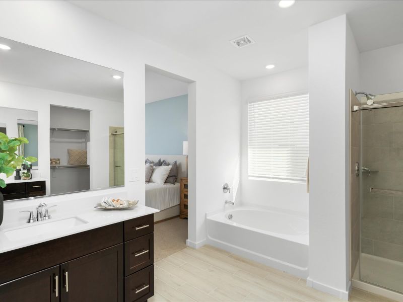 Furnished interior view inside a new home in Abel Ranch Signature Series, Goodyear (Image 12).