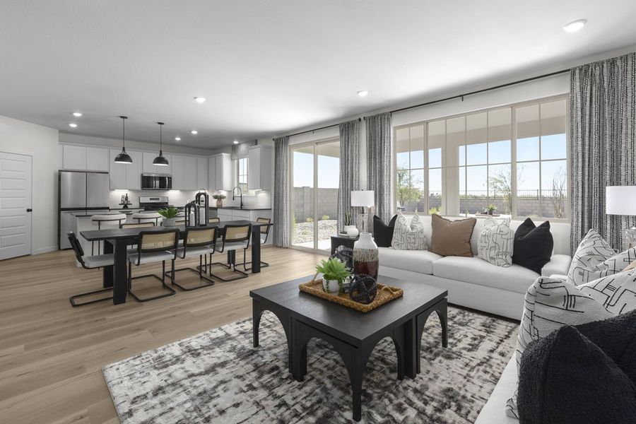 Representative furnished interior of a home built from the 2383 Modeled by KB Home in The Traditions at Teravalis, Buckeye (Image 4).