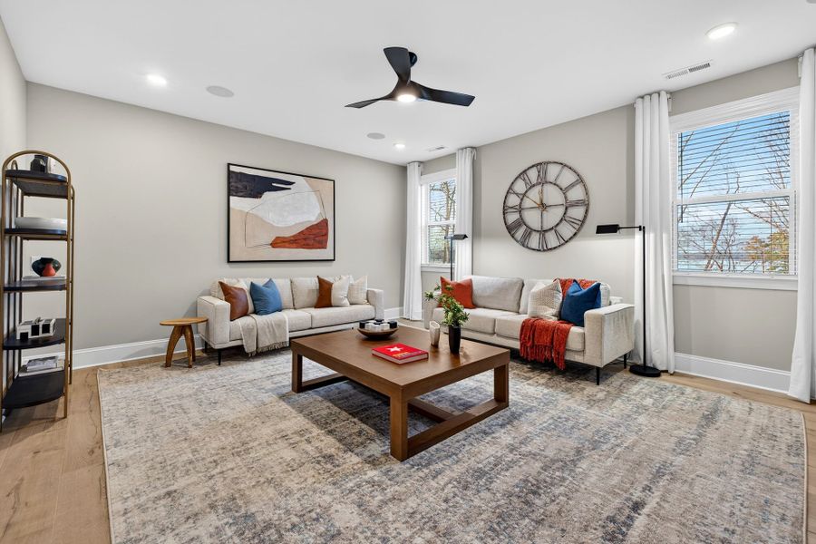 Furnished interior view inside a new home in Edgewater - Harbor Pointe, Lancaster (Image 22). Furnished interior view inside a new home in Edgewater - Harbor Pointe, Lancaster (Image 22).