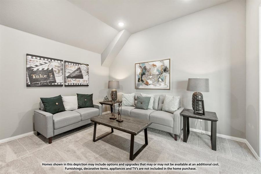 Furnished interior view inside a new home in ArrowBrooke, Aubrey (Image 26).