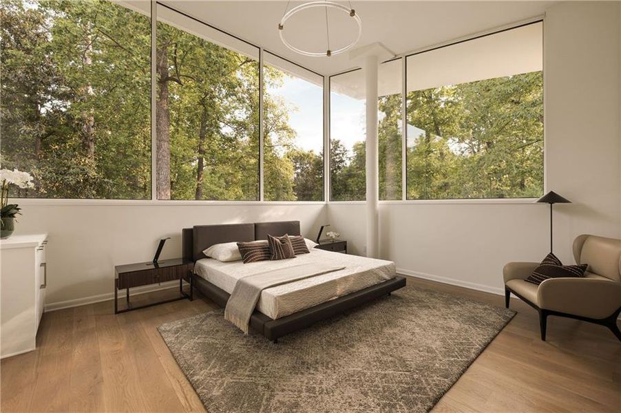 Furnished interior view inside a new home in , Atlanta (Image 61).