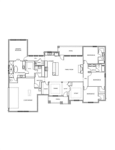 2D floor plan layout of this home in , Weatherford, TX (Image 4).