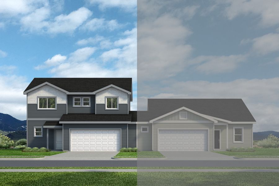 Representative exterior photo of a completed home built from the Weston by Baessler Homes in Liberty Draw, Evans, CO (Image 16).