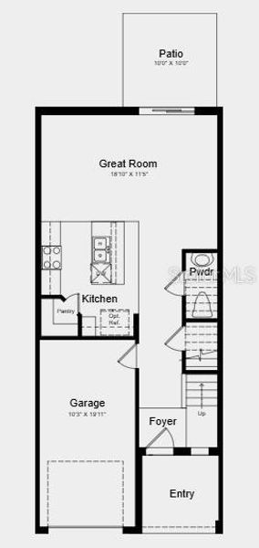 2D floor plan layout of this home in Waterstone, Groveland, FL (Image 2). 2D floor plan layout of this home in Waterstone, Groveland, FL (Image 2).