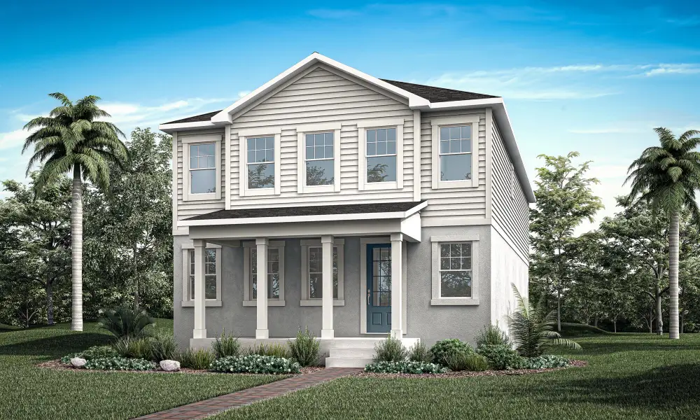 Representative exterior photo of a completed home built from the Talquin by Mattamy Homes in Rainwood, Clermont, FL (Image 2). Representative exterior photo of a completed home built from the Talquin by Mattamy Homes in Rainwood, Clermont, FL (Image 2).