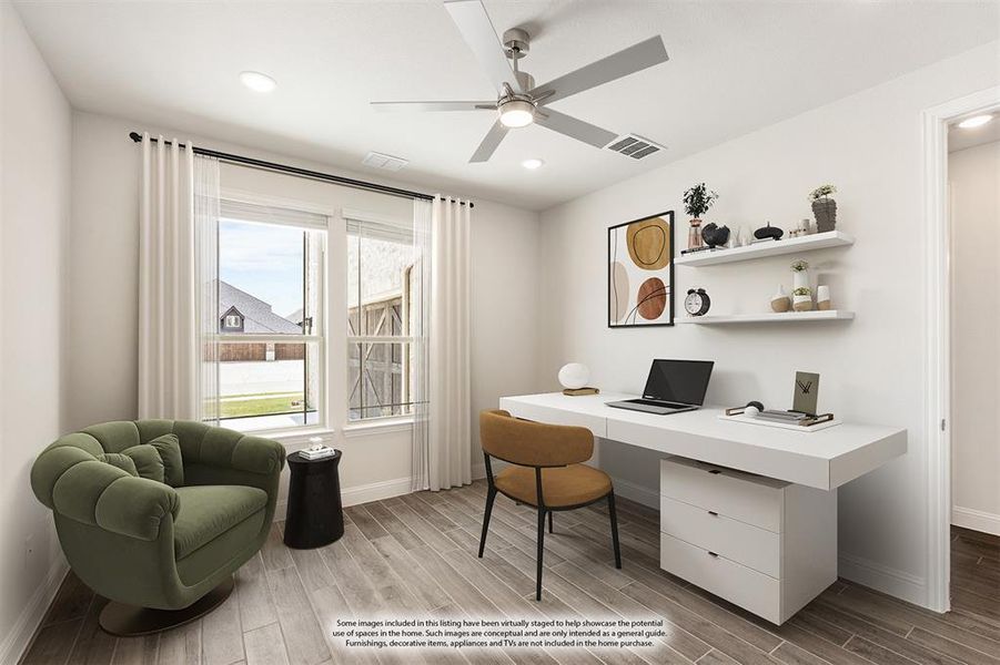 Furnished interior view inside a new home in Sunrise at Garden Valley 60-79, Waxahachie (Image 6). Furnished interior view inside a new home in Sunrise at Garden Valley 60-79, Waxahachie (Image 6).