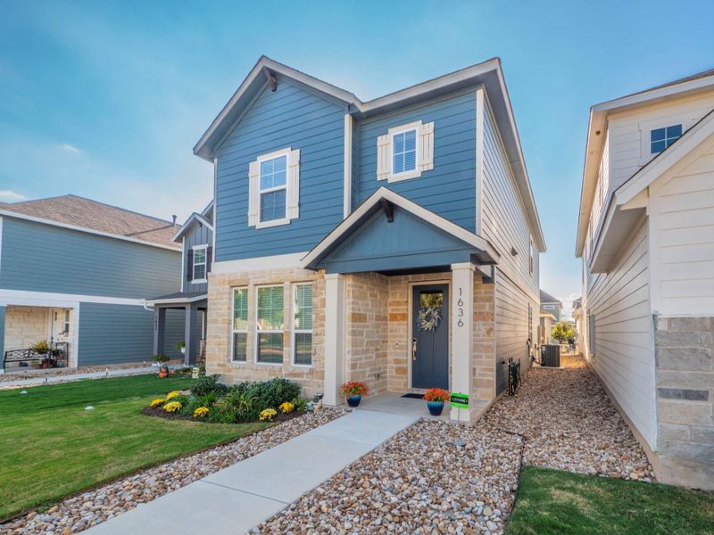 Exterior details and patio area of a home in , Leander (Image 25). Exterior details and patio area of a home in , Leander (Image 25).