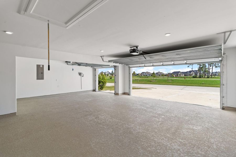 Four Car Garage Partially Insulated