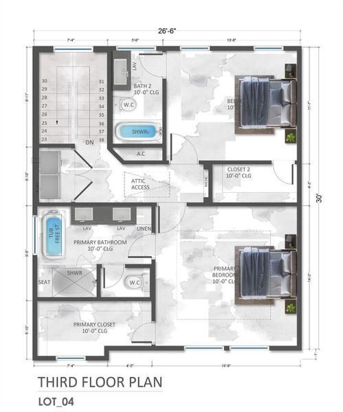 2D floor plan layout of this home in , Houston, TX (Image 2).