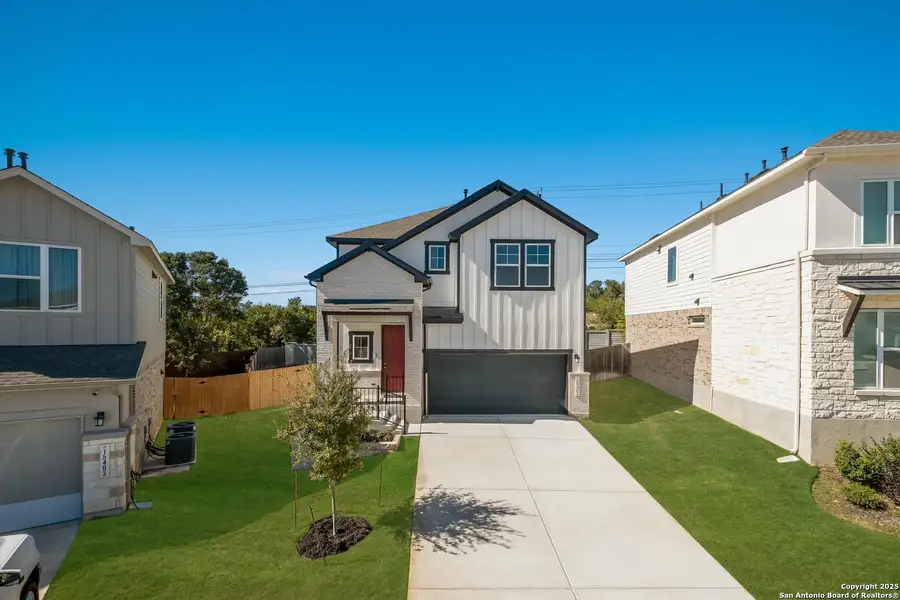 Front exterior of a new home in Park Hill Commons, San Antonio, TX, highlighting curb appeal (Image 2).