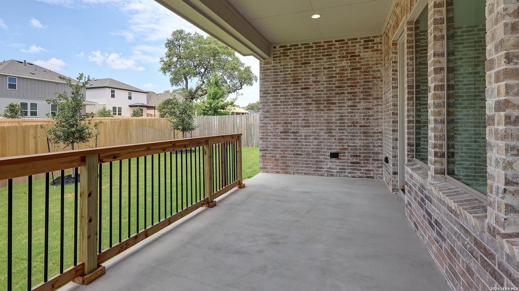 Exterior details and patio area of a home in Corley Farms, Boerne (Image 3).