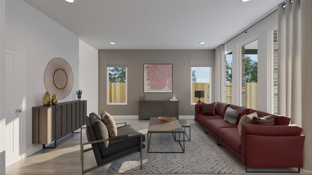 Furnished interior view inside a new home in Oakberry Trails, Waller (Image 2).