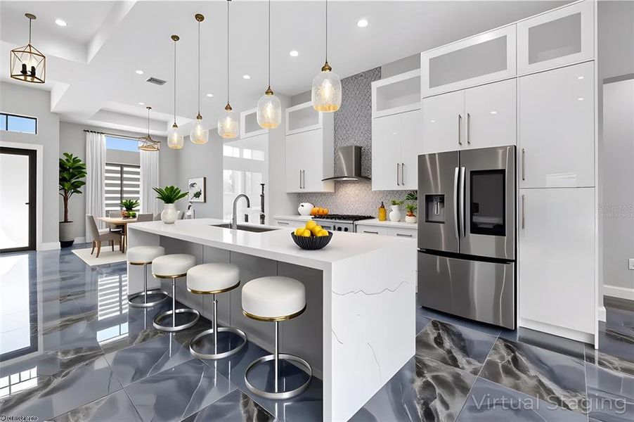 Furnished interior view inside a new home in , Naples (Image 7). Furnished interior view inside a new home in , Naples (Image 7).