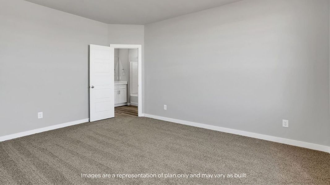 Representative unfurnished interior of a home built from the Jaxson by D.R. Horton in Mustang Ridge, Andrews (Image 19).