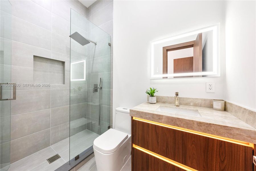 Furnished interior view inside a new home in , Miami (Image 11).