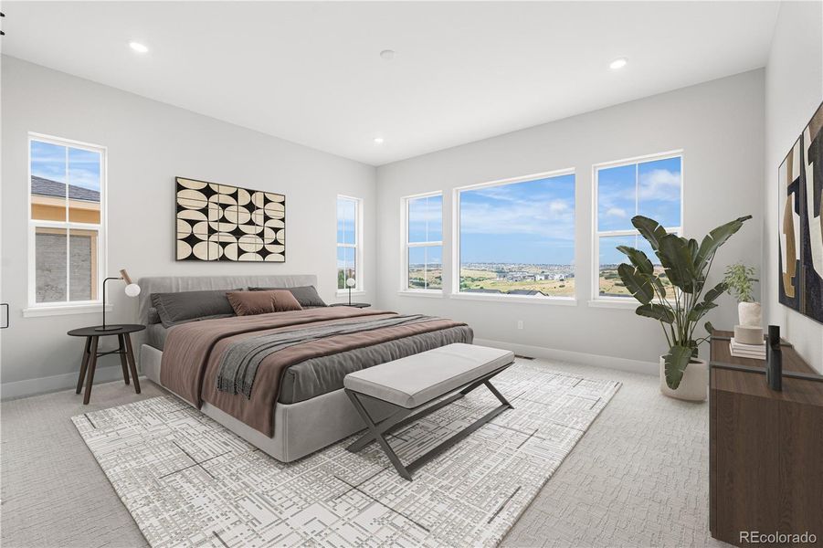 Furnished interior view inside a new home in Retreat at The Canyons, Castle Pines (Image 14).