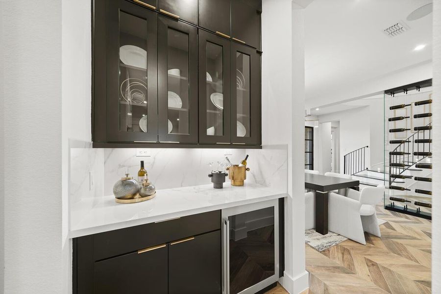 The home includes a chic butlers pantry off the formal dining room. Representative image.