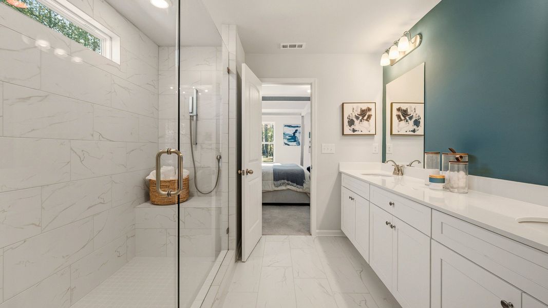 Representative furnished interior of a home built from the Brier Creek by DRB Homes in Everson, Snellville (Image 17).