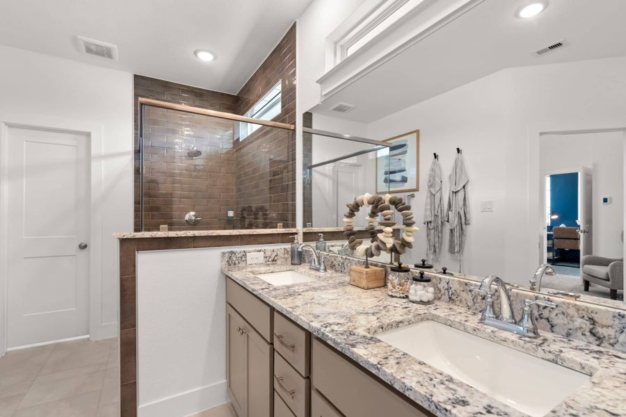 Furnished interior view inside a new home in Elyson, Katy (Image 13).